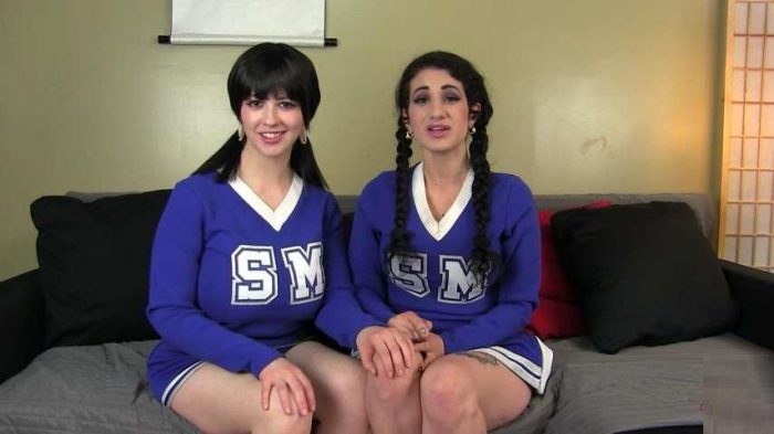 cheerleader sisters suck cock image