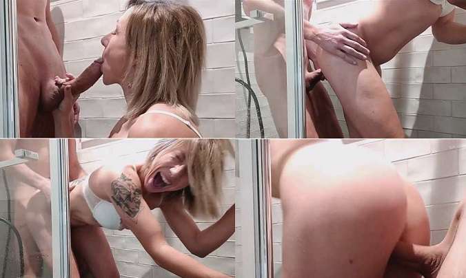  Hard Shower with my Slut Hot Stepmom she Screams when I Fuck her Ass - juliehotmom aka Julie Holly FullHD 1080p