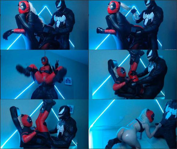Black Kitsune - Ladydeadpool VS Venom: Hardfuck & Cumshot FullHD 1080p